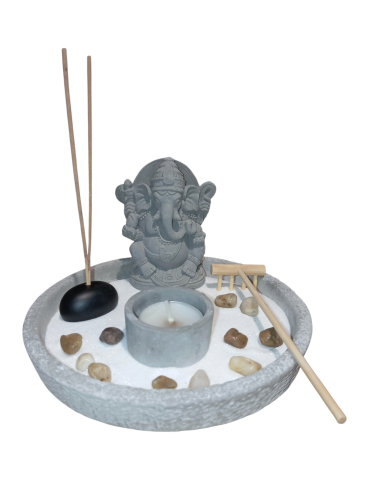 Jardin Zen Ganesh gris céramique
