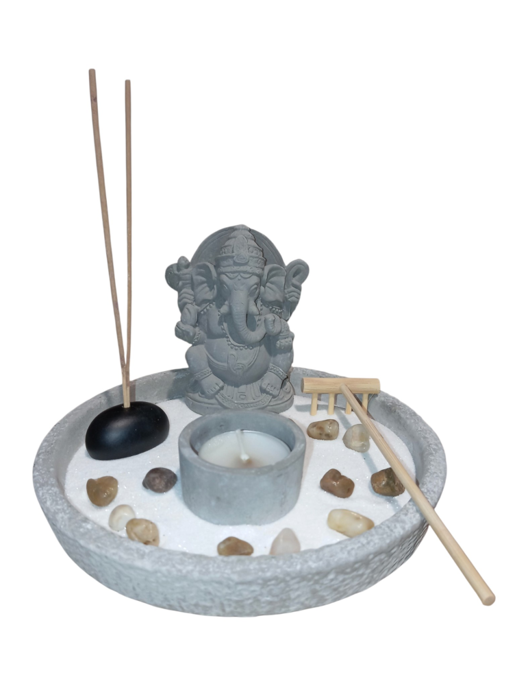 Jardin Zen Ganesh gris céramique
