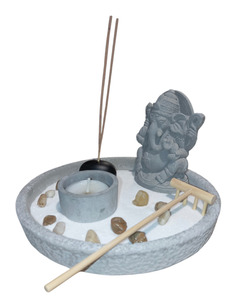 Jardin Zen Ganesh gris céramique