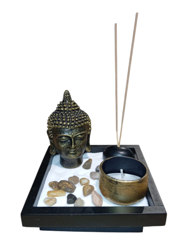 jardin zen bouddha carré 12,5 cm
