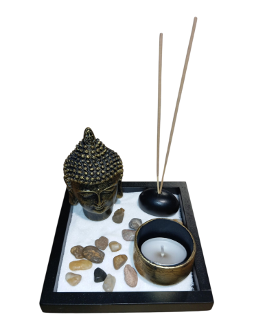 jardin zen bouddha carré 12,5 cm