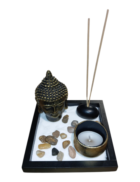 jardin zen bouddha carré 12,5 cm