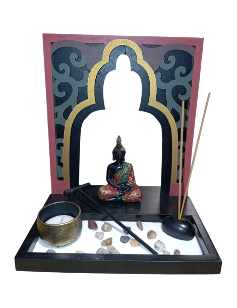 Giardino Zen Buddha arco colorato