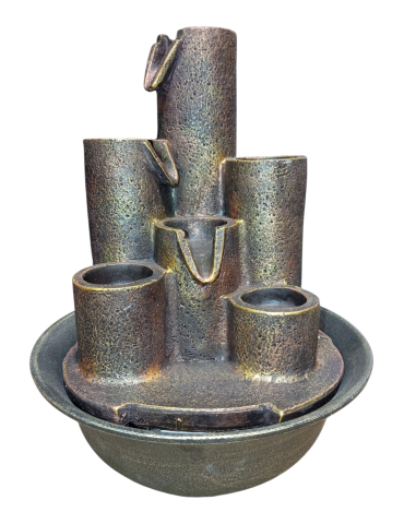 Fontaine tubes bronze 27 cm