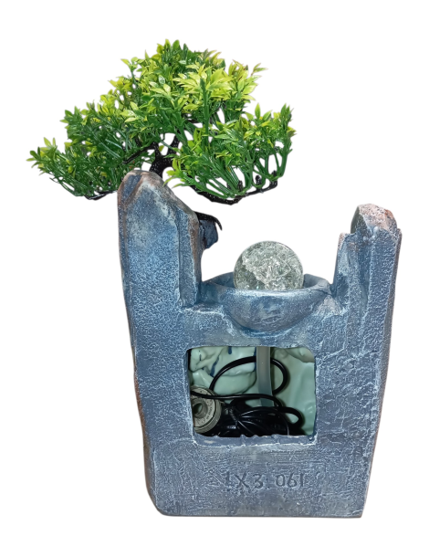 Brunnen mit Krügen unter Baum 33 cm