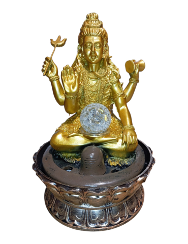 Fontaine Shiva doré 30 cm