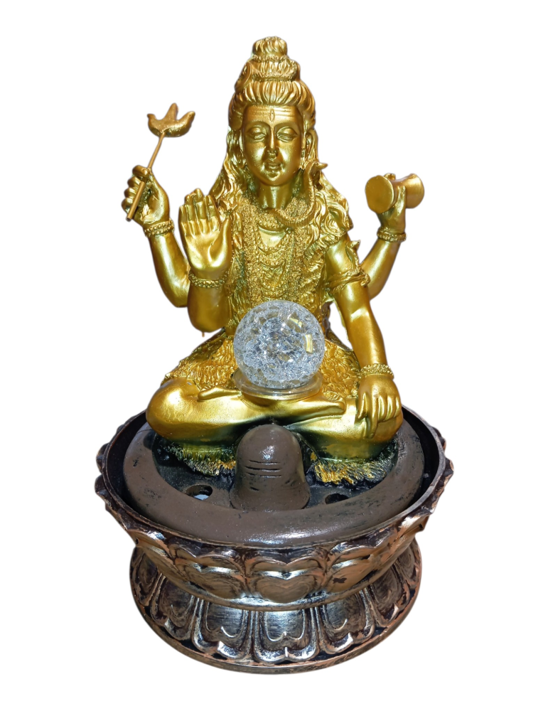 Fontaine Shiva doré 30 cm