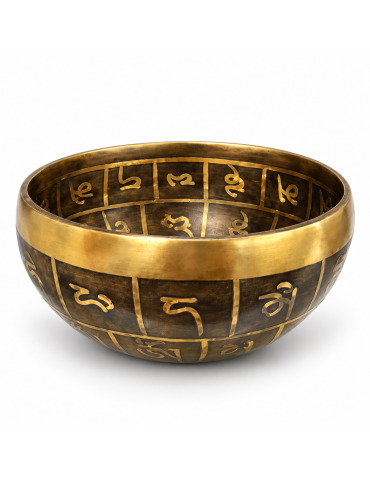 12 cm Mantra Engraved Tibetan Singing Bowl