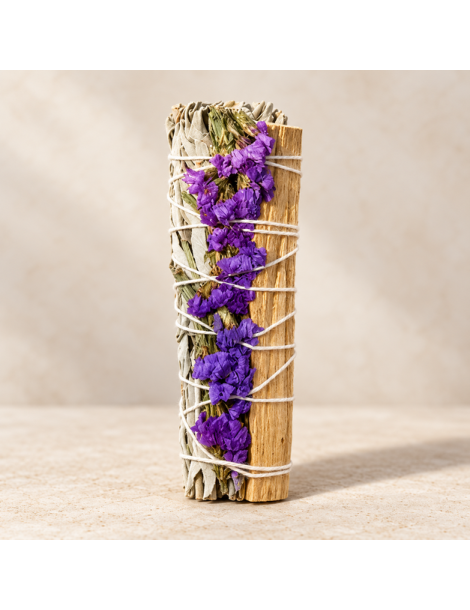 Sauge Blanche, Palo Santo & Lavande Violette des Mers - 10cm