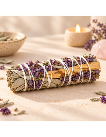 Sauge Blanche, Palo Santo & Lavande Violette des Mers - 10cm