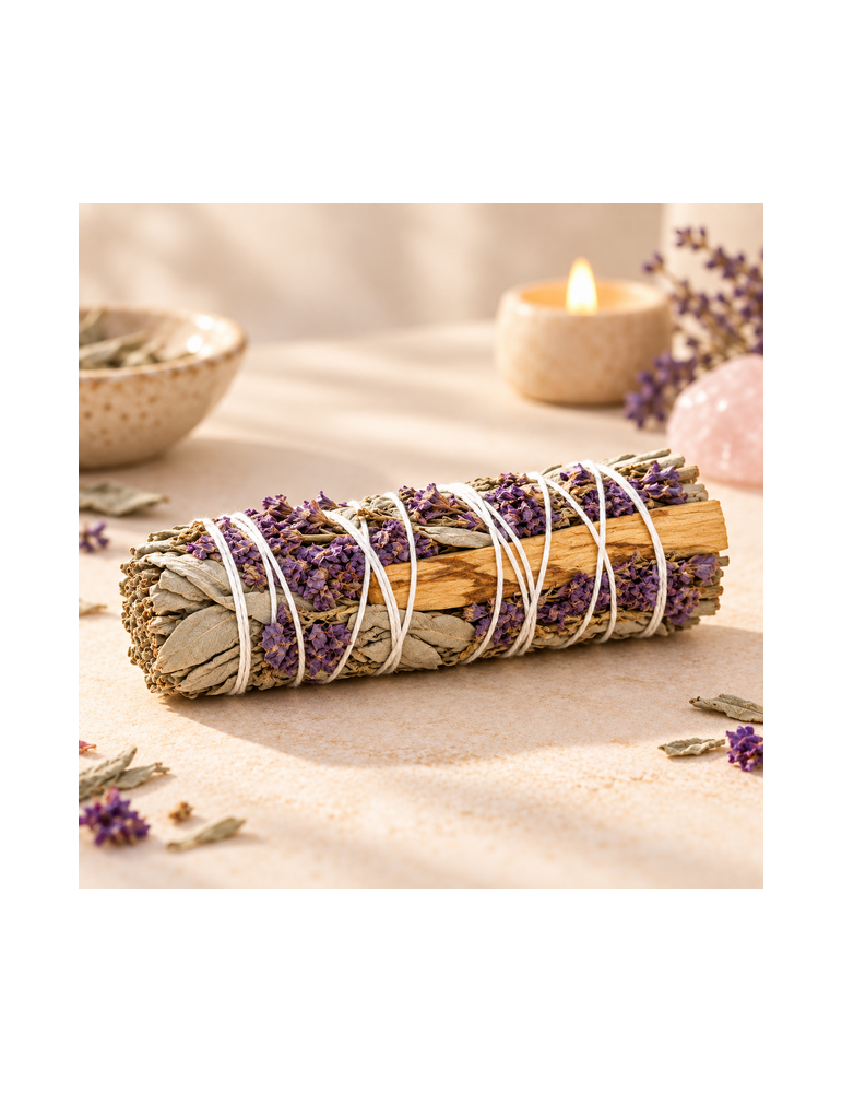 Sauge Blanche, Palo Santo & Lavande Violette des Mers - 10cm