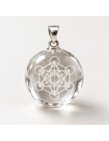 3D engraved sphere pendant