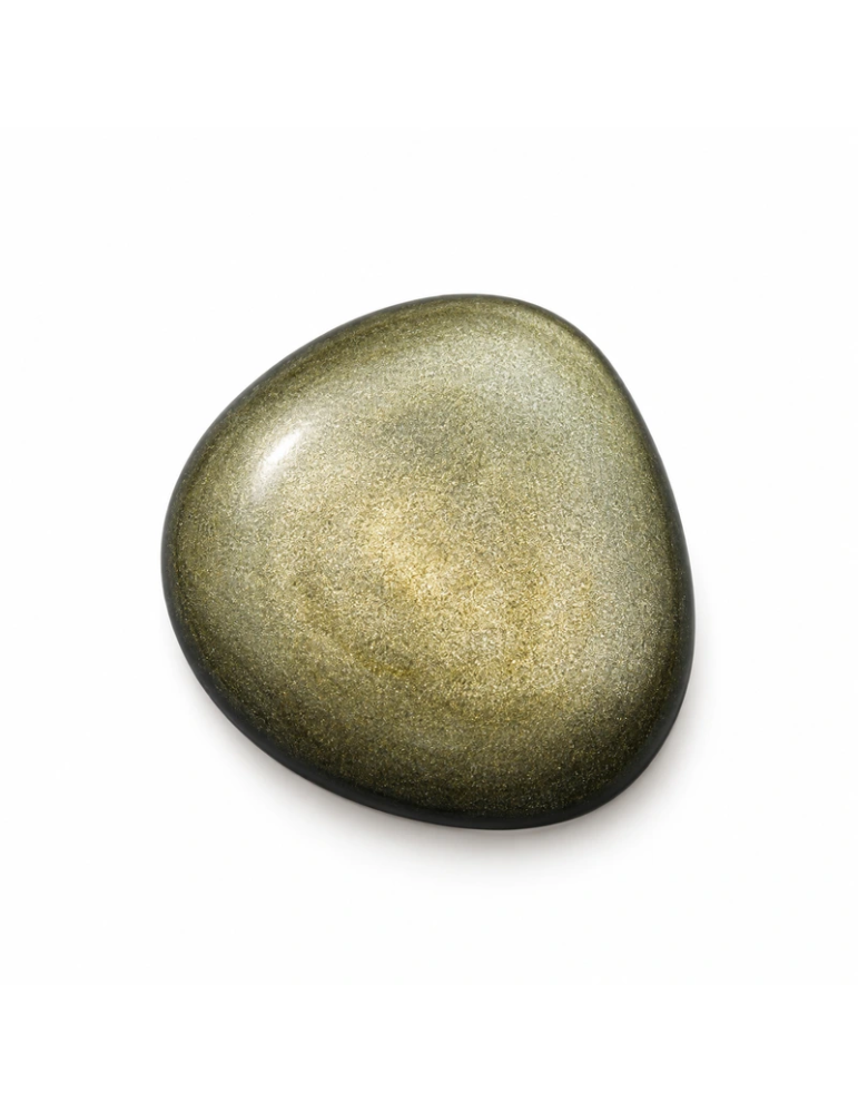 Pedra em obsidiana dourada AA
