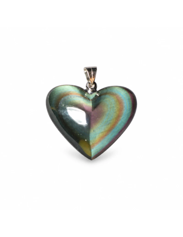 Pingente coração obsidiana olho celestial