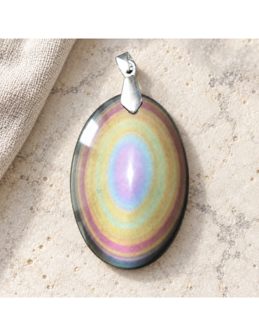 Pingente Extra obsidiana olho AAA