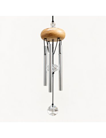 Carillon avec cristal blanc – environ 11 pouces