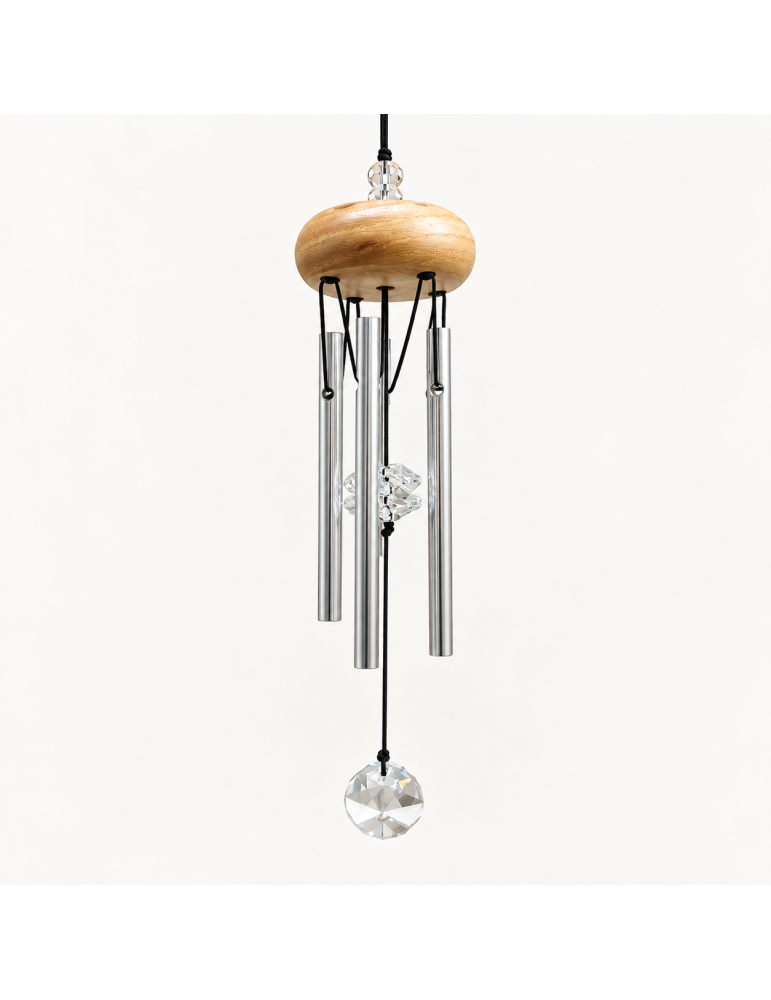 Carillon avec cristal blanc – environ 11 pouces