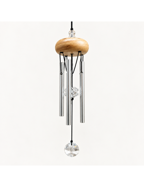 Carillon avec cristal blanc – environ 11 pouces