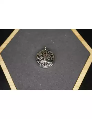 Pendentif Arbre de vie en Métal Pierres au choix