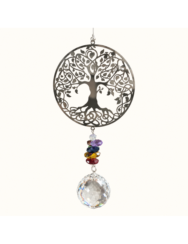 Attrape-soleil carillon arbre de vie – environ 16 pouces