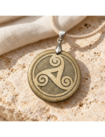 Triskelion hanger obsidiaan AA