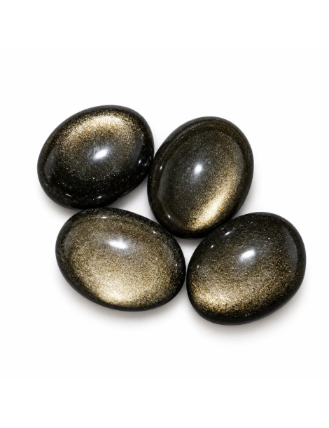 goldene Obsidian gerollter Stein AA