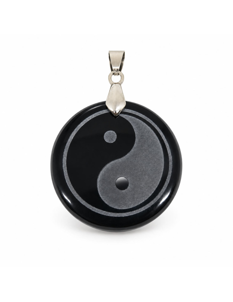 Pingente Yin Yang Obsidiana AA