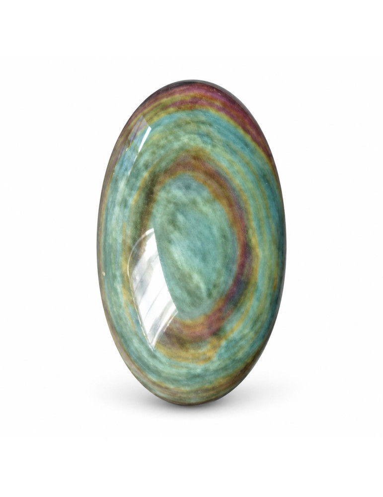 Colgante de obsidiana Manta huichol AA perforado