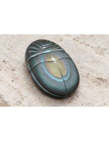 Escarabajo de obsidiana ojo celestial