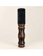 Maillet pour bol chantant en bois tourné et daim noir – 17 × 3 cm