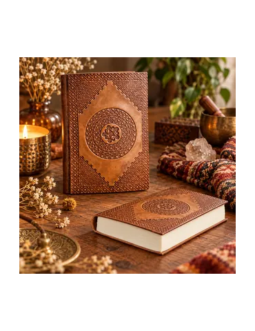 Carnet en cuir Mandala géométrique | MB Export