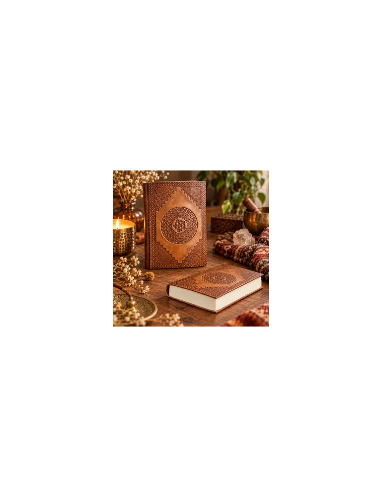 Carnet en cuir Mandala géométrique | MB Export