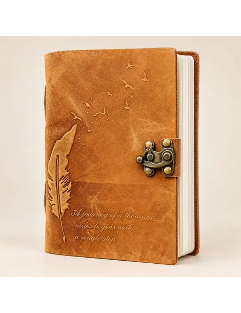 Carnet en cuir Plume et oiseaux | MB Export