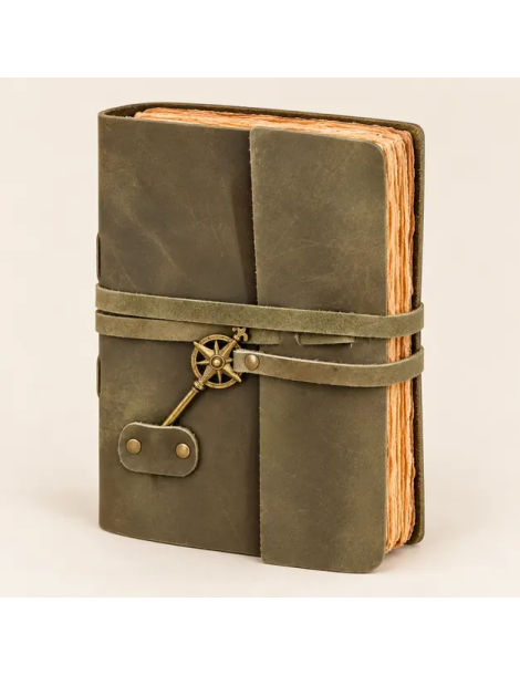 Carnet en cuir Esprit voyage à clé | MB Export