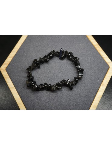 Bracelet Obsidienne Noire Lot de 10