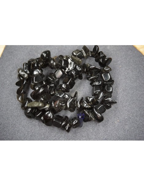 Bracelet Obsidienne Noire Lot de 10