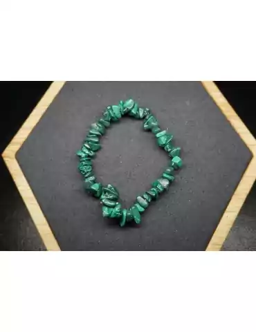 Bracelet Chips Malachite Lot de 10