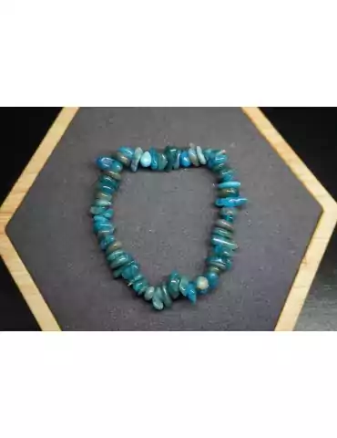 Bracelet Chips Apatite Bleu Lot de 10