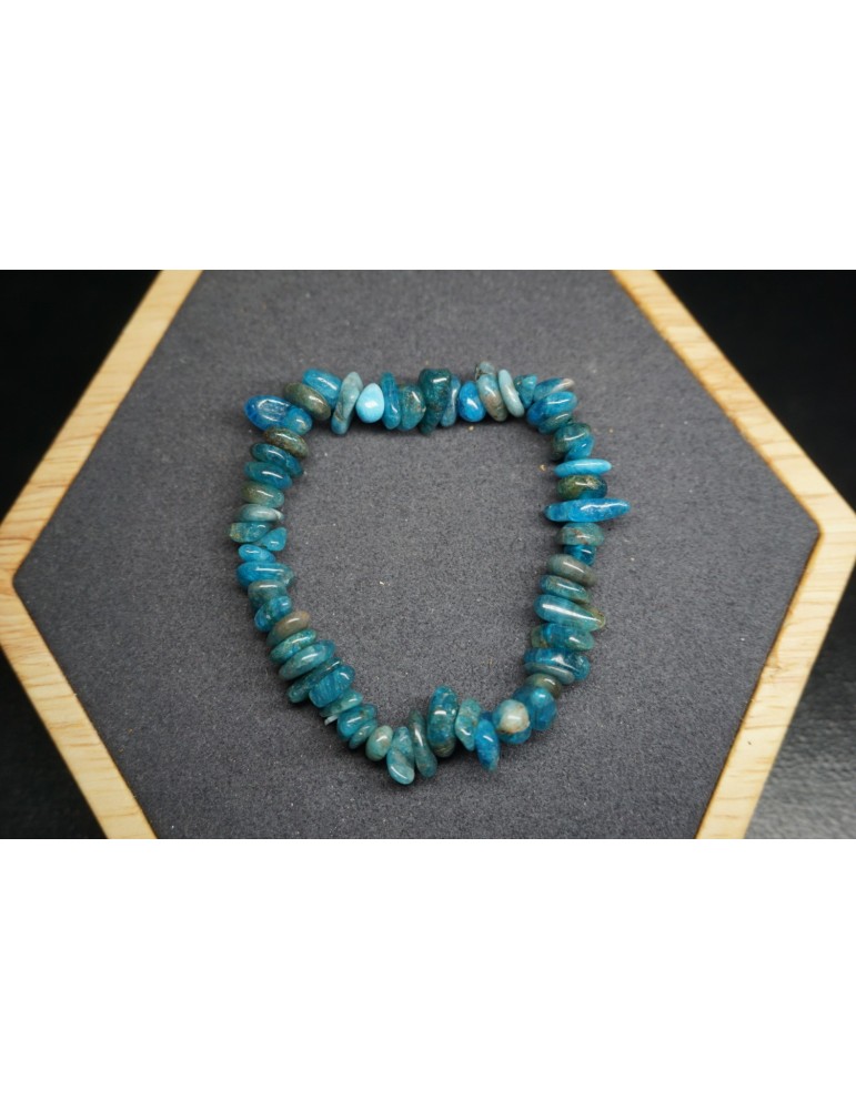 Bracciale Chips Apatite Blu Lotto di 10