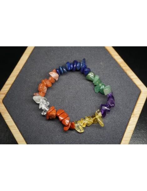 Lotto di 10 Braccialetti Chips 7 Chakra