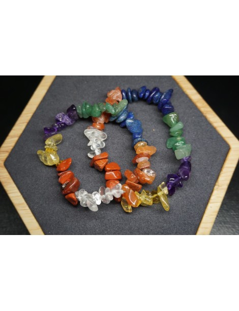 Lotto di 10 Braccialetti Chips 7 Chakra