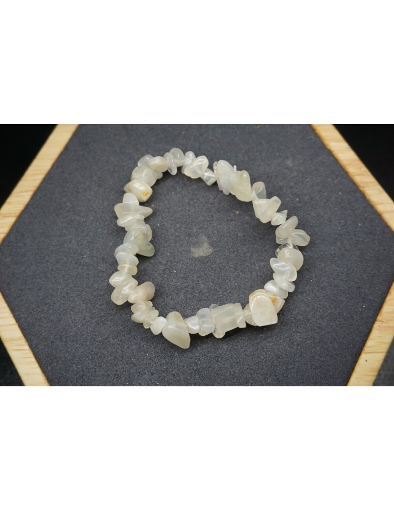 Pulsera de Piedra Lunar en Chips, Lote de 10