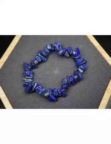 Bracelet Chips Lapis Lazuli Lot de 10