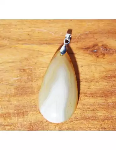 Pendentif Agate Botswana jaune A