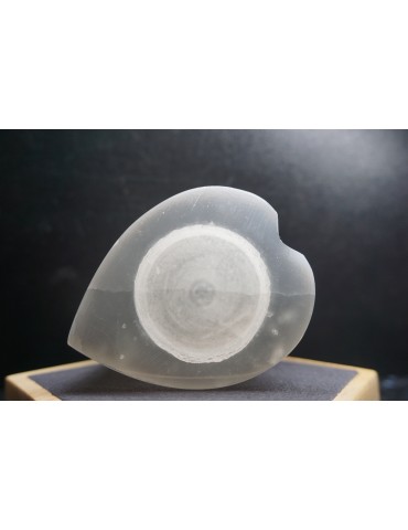 Portavelas Corazón en selenita