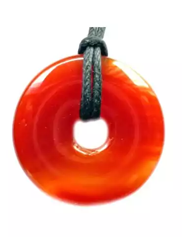 Carnelian Donut Pendant