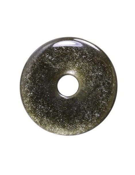 Gouden Obsidiaan hanger donut