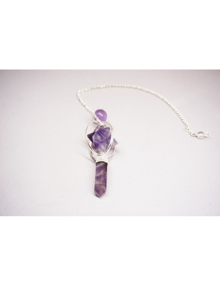 Merkaba Amethyst Pendel