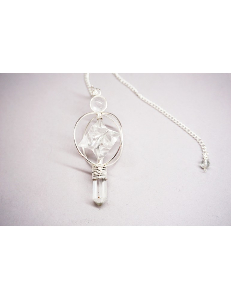 Pendule Merkaba Cristal de quartz