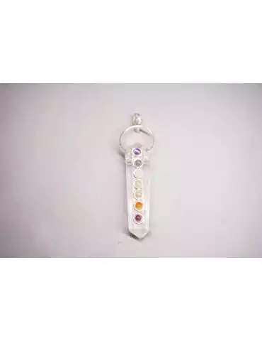 7 chakra and crystal pendant tip